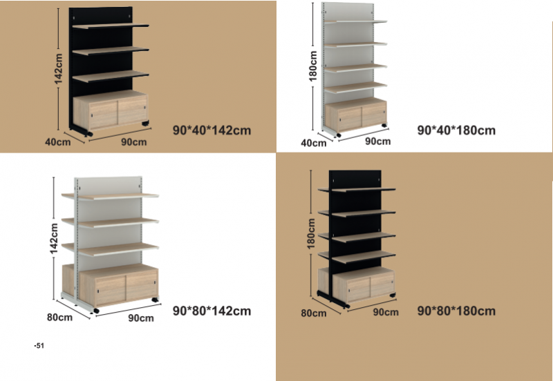 Тврда дрвена полица + кабинет
